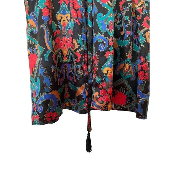Vintage Victoria's Secret Gold Label Satin Floral Baroque Kimono Robe Size Small - Picture 5 of 9